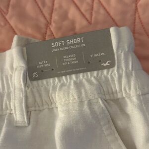 white xtra small shorts form hollister